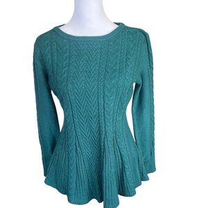 Teal Cable Knit Sweater
